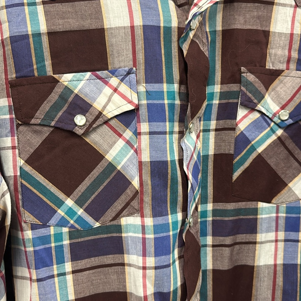 Ranchers western west plaid pearl snap shirt XXL - Picture 3 of 6